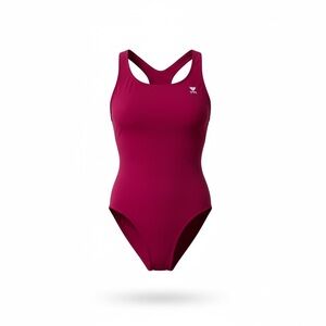 TYR Durafast One Piece Swimsuit Women’s 32 Medium 8 Magenta Pink Racerback